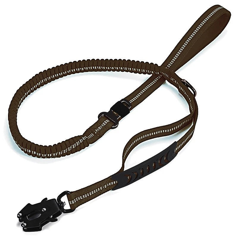 Heavy Duty Dog Leash Tactical 4-6FT No Pull Bungee Dog Leash with Quick Release