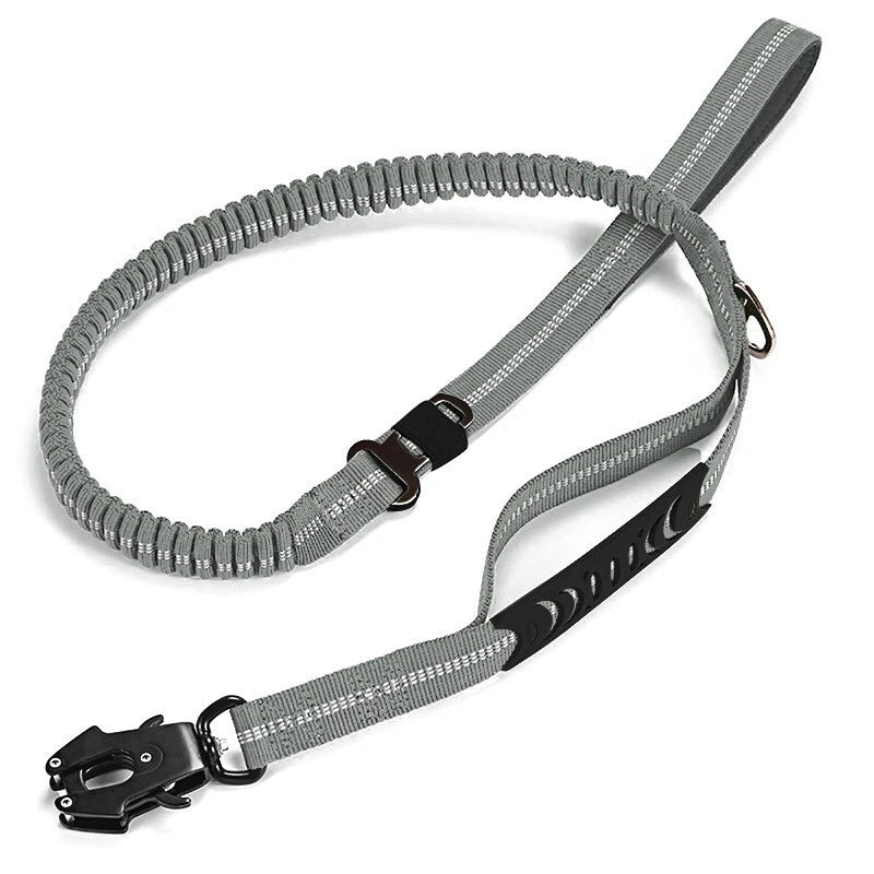Heavy Duty Dog Leash Tactical 4-6FT No Pull Bungee Dog Leash with Quick Release
