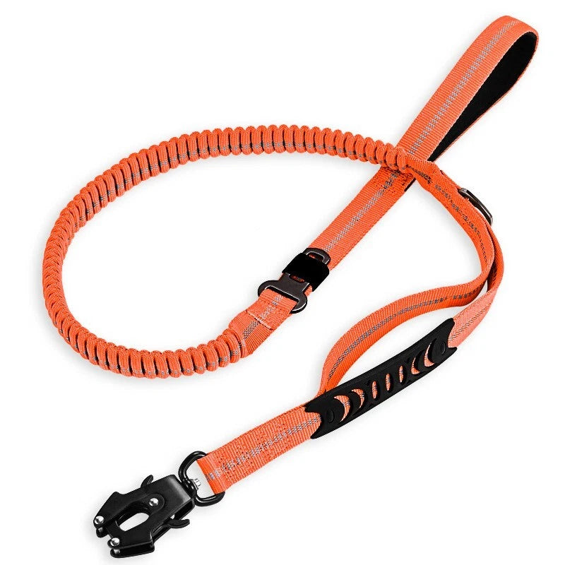 Heavy Duty Dog Leash Tactical 4-6FT No Pull Bungee Dog Leash with Quick Release