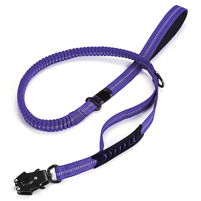 Heavy Duty Dog Leash Tactical 4-6FT No Pull Bungee Dog Leash with Quick Release