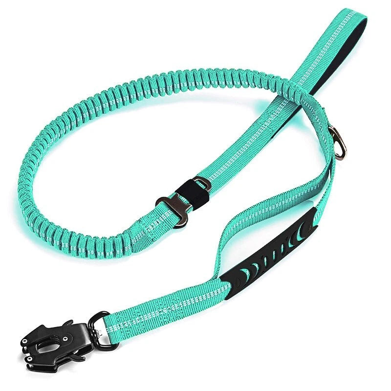 Heavy Duty Dog Leash Tactical 4-6FT No Pull Bungee Dog Leash with Quick Release